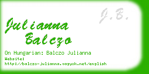 julianna balczo business card